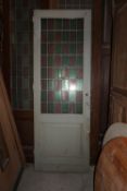 Door with fire glass H228x80