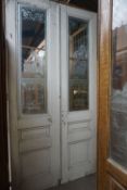 Double door with milk glass H275x140