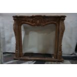 Fireplace in brown marble 20th H116x140x35