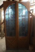 Double door with old glass H230x120