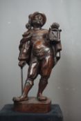 Statue in wood, musketeer, H120