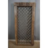 Window / grille in wood and wrought iron H159x70