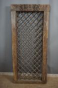 Window / grille in wood and wrought iron H159x70
