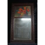 Decorative mirror with wooden frame H95x54