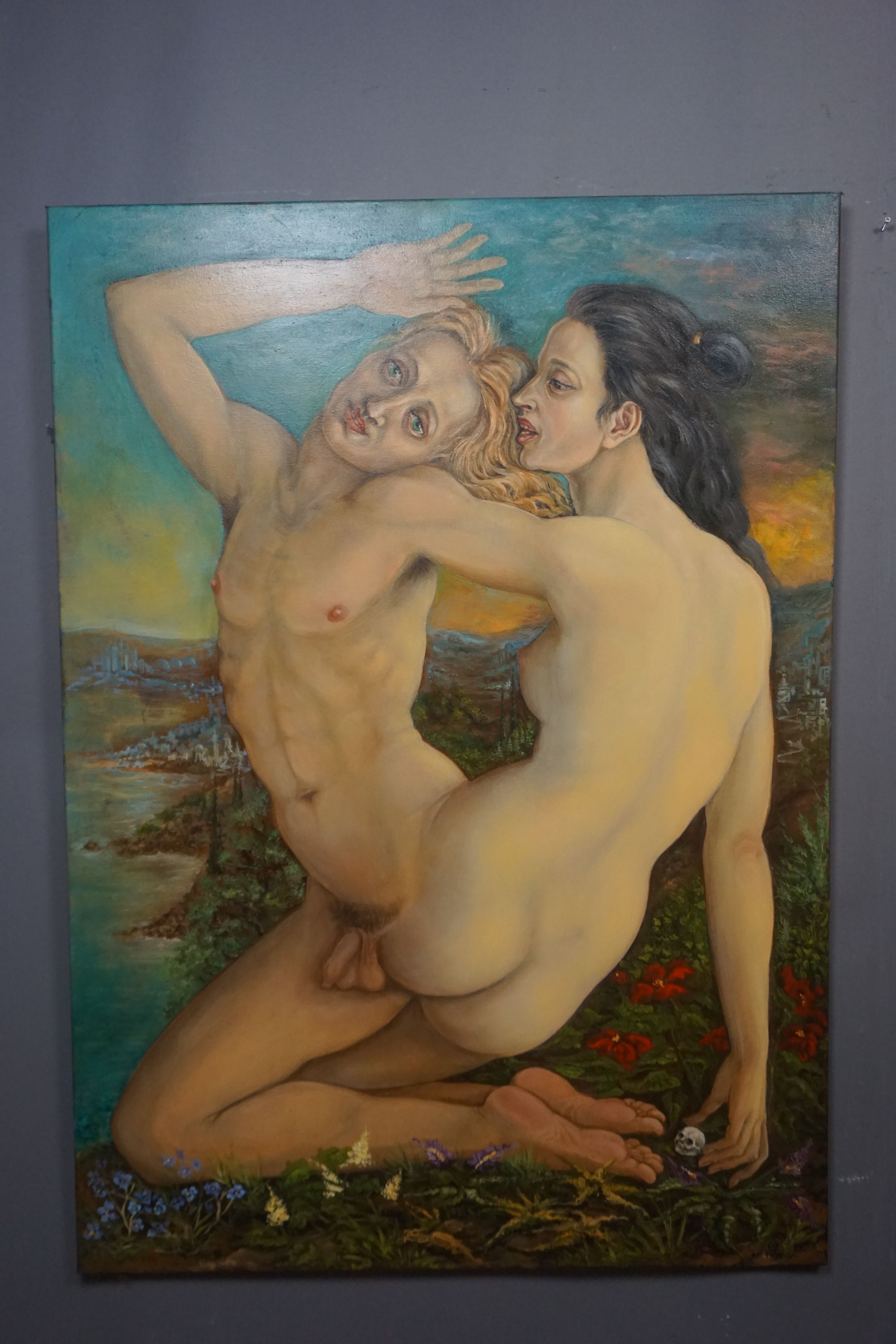 Modern painting oil on canvas with description by the artist H140X100 - Image 3 of 5