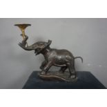 Sculpture of elephant in bronze H24x24