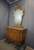 Furniture with worksheet in marble and accompanying mirror H245x126x64