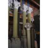 Lot (3) columns in plaster H305x45x45, damages