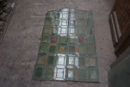 Couple windows in fire glass H130x40