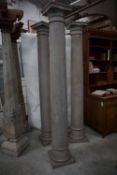 Lot of gray columns in marble 19th h212x33x33