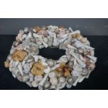 Decorative wreath drawn up from shells diameter 40cm (defects)