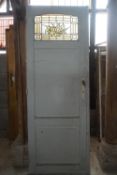Lot (3) of doors with skylight in lead glass H222X82