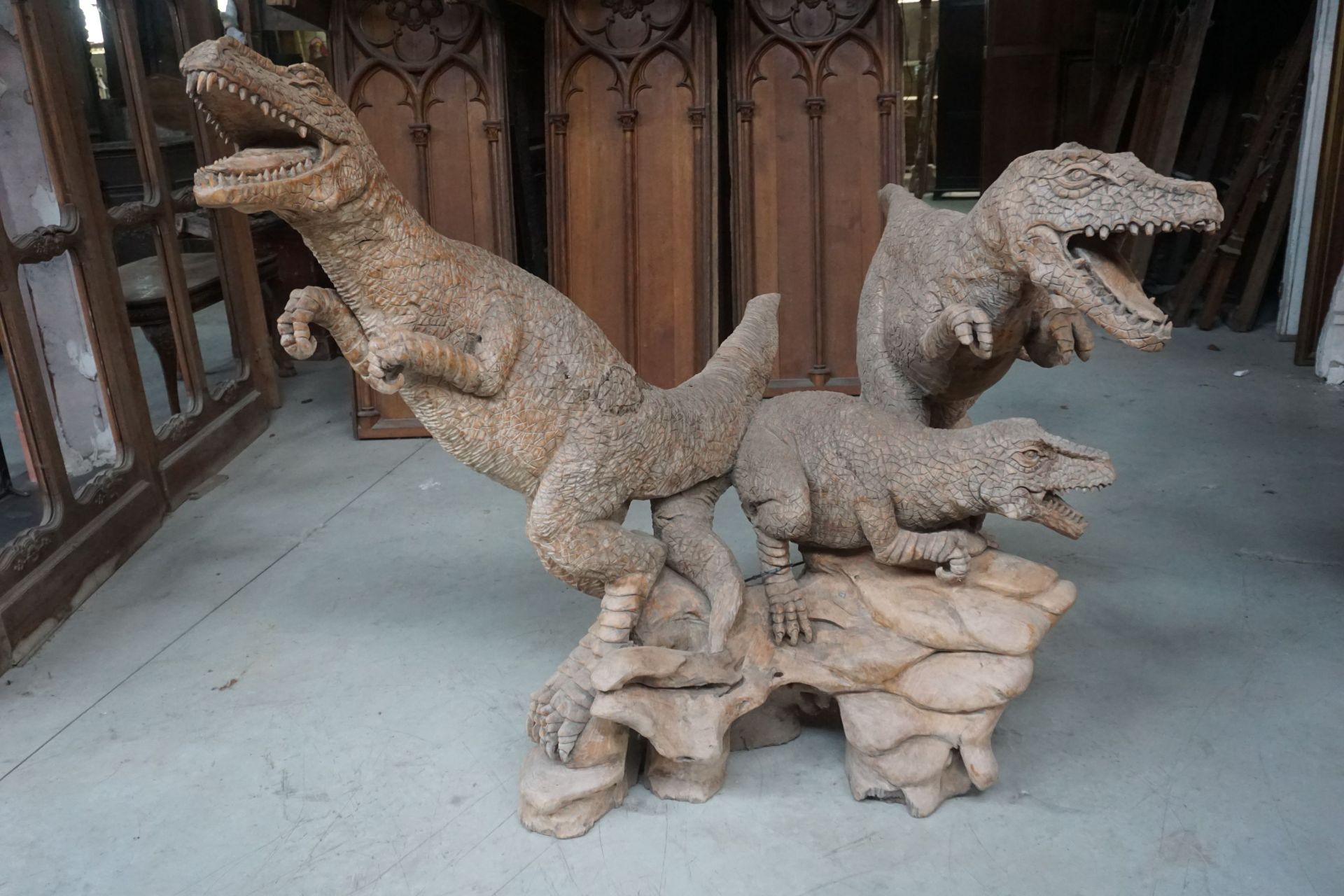 Unusual sculpture of dinosaurs H145x220x130 - Bild 4 aus 7