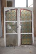 Double window with lead glass H150x112