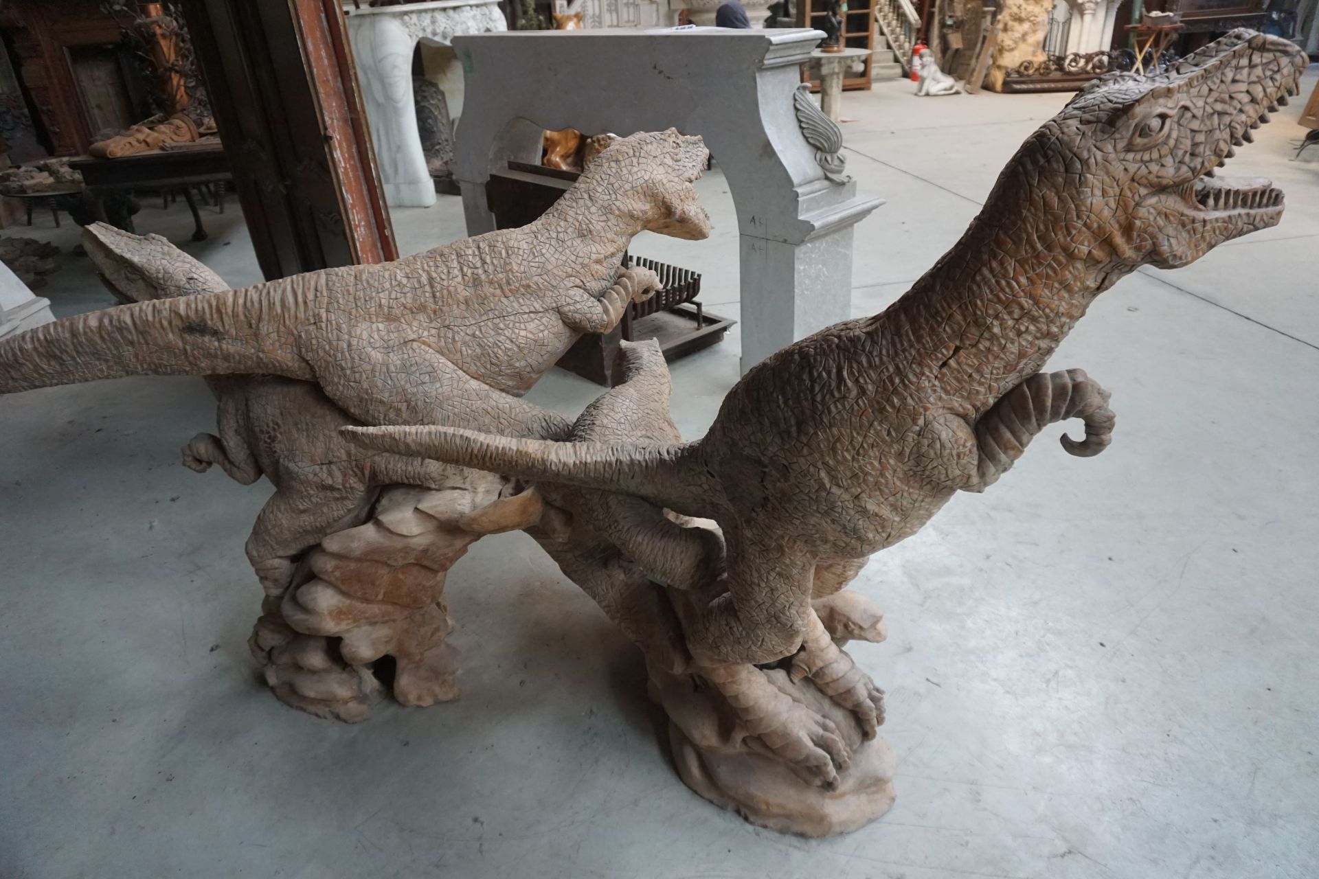 Unusual sculpture of dinosaurs H145x220x130 - Image 6 of 7