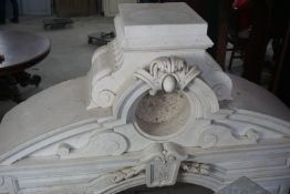 Fireplace in white marble, Art Nouveau H167X204X52