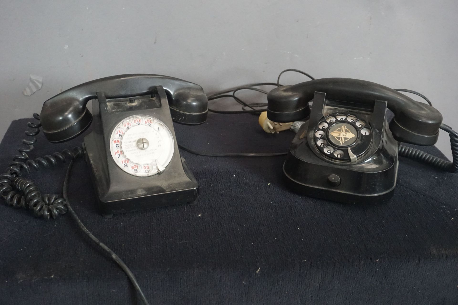 Couple of old telephones in Bakelite