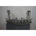 Fireplace set in wrought iron H80x50