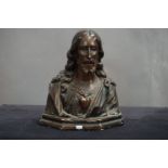 Religious, bust in plaster H30