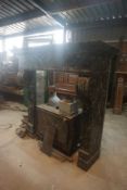 Fireplace in green marble H163x157x67