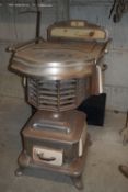 Stove in metal and email H87x68x95