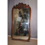Monumental mirror with finely sculpted frame H233x120