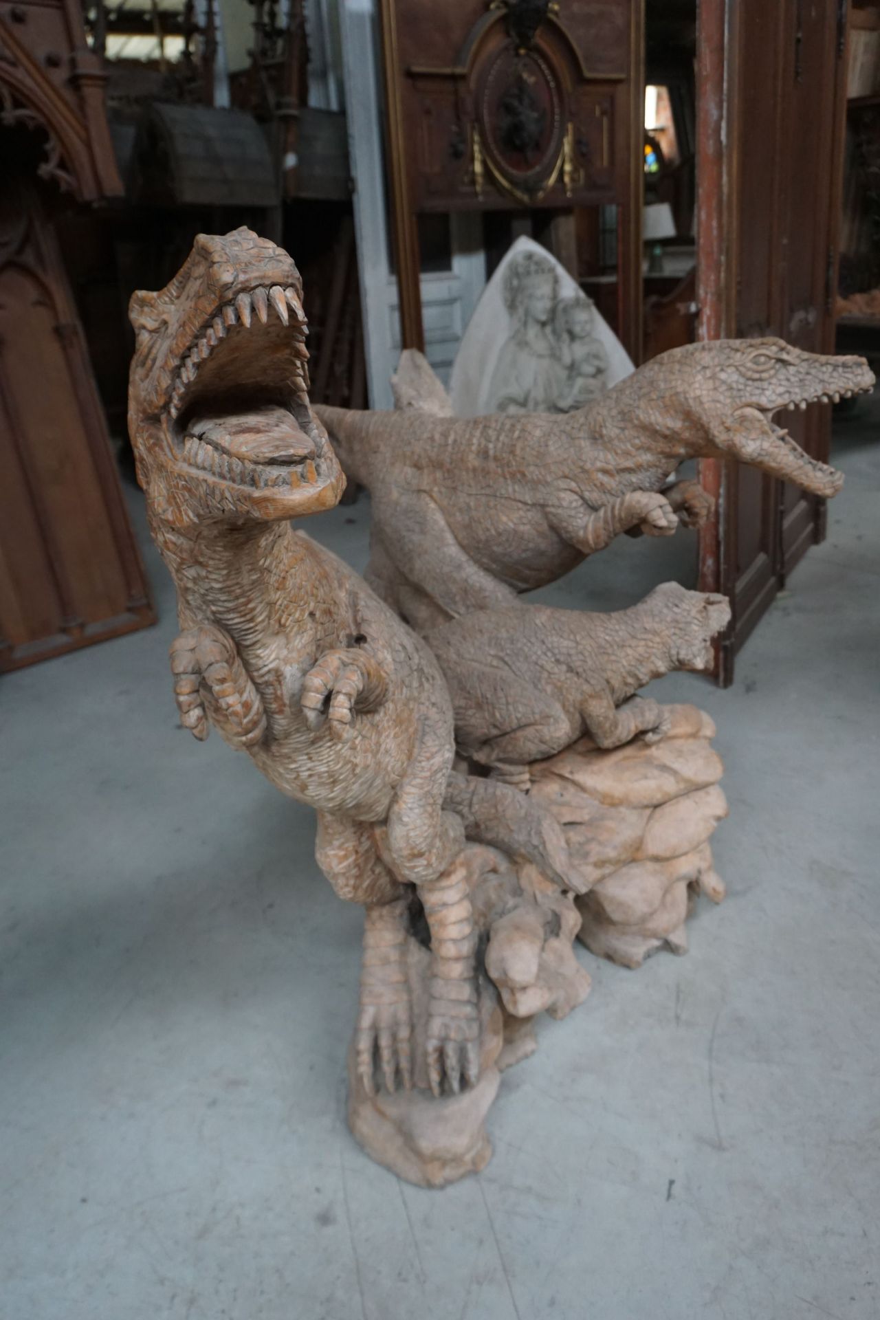 Unusual sculpture of dinosaurs H145x220x130 - Bild 5 aus 7