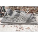 Sculpture in stone, Bouddha H74x212x74