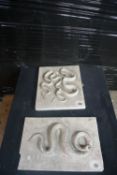 Lot of decorative elements in plaster