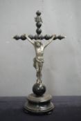 Religious, crucifix in wood and metal H51
