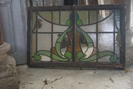 Lot (3) of glass windows H60x95