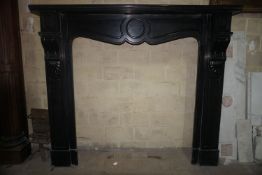 Fireplace in black marble H132x156x30