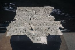 Lot of decorative elements in plaster