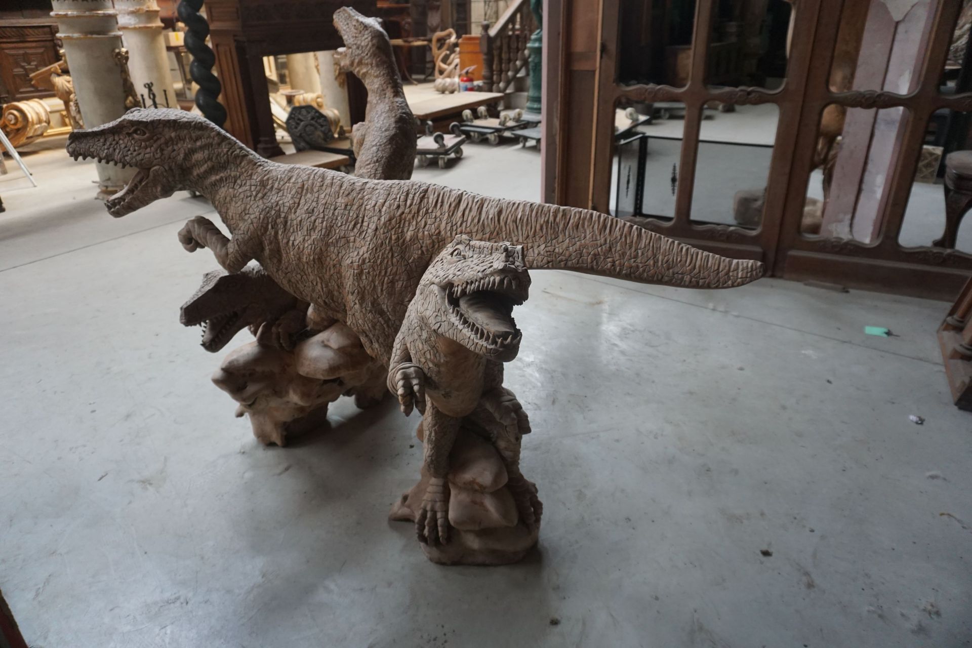 Unusual sculpture of dinosaurs H145x220x130 - Bild 7 aus 7