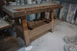 Workbench in wood H90x158x53