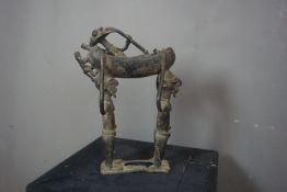 Africa sculpture in bronze H42x30