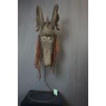 Africa mask in wood on base H120