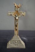 Religious, crucifix in metal H27