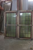 Couple windows with fire glass H100x100