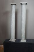 Paire of Marble Soccles / columns H80
