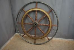 Steering wheel in wood and metal, diameter 138