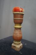 Candlestick in wood H40