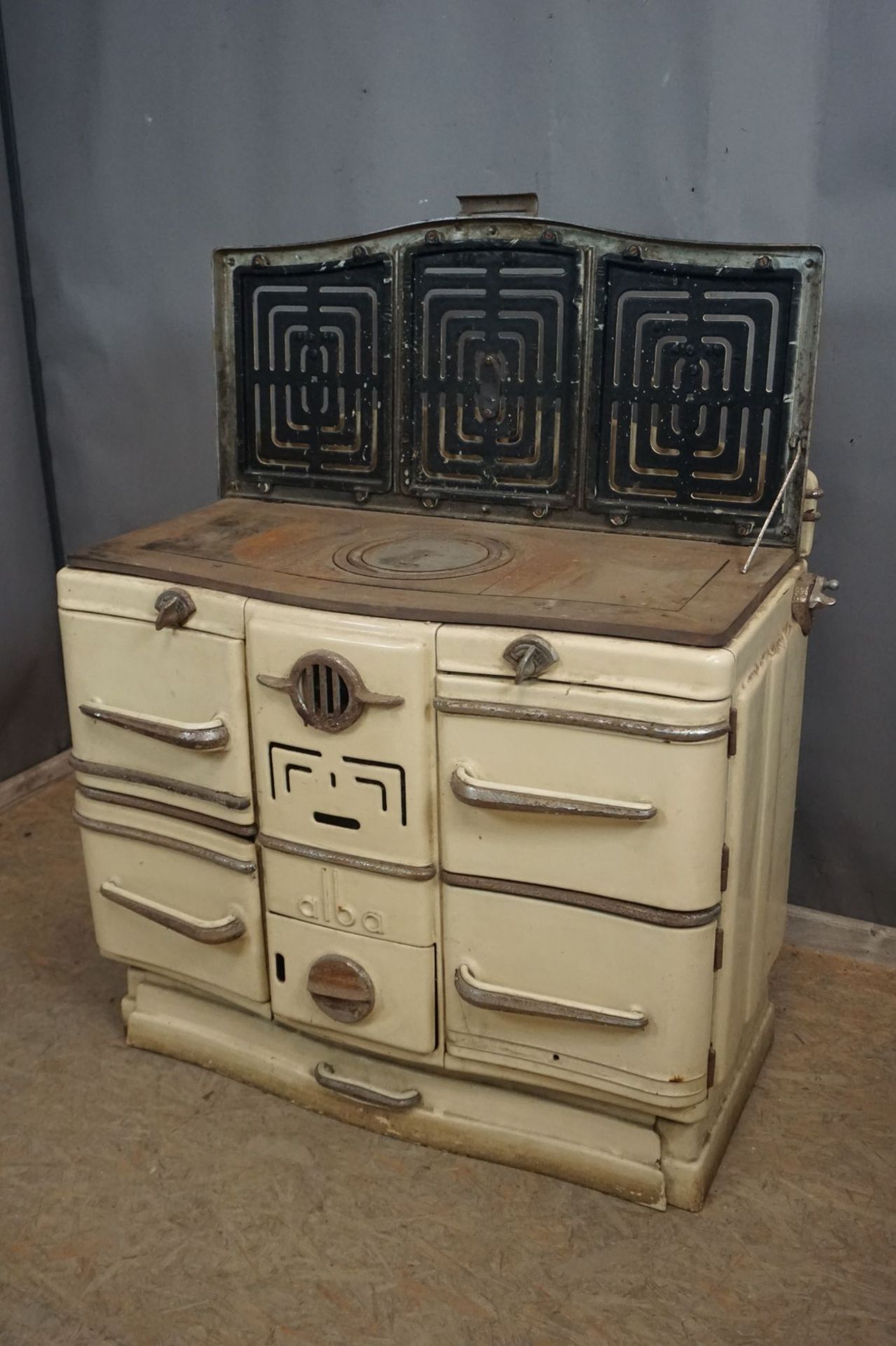 Kitchen stove in cast iron and email H97x98x58 - Image 2 of 2