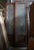 Double door with fire glass H295x147