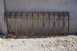 Lot (3) fences in wrought iron