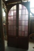 Double door with old glass H230x119