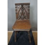 Chair, neo-gothic in wood H90X43