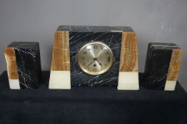 Fireplace Garnish in Marble, Art Deco H22X32