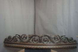 Curved decorative ornament in wood H46x270