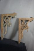 Couple consoles in wood H60x36